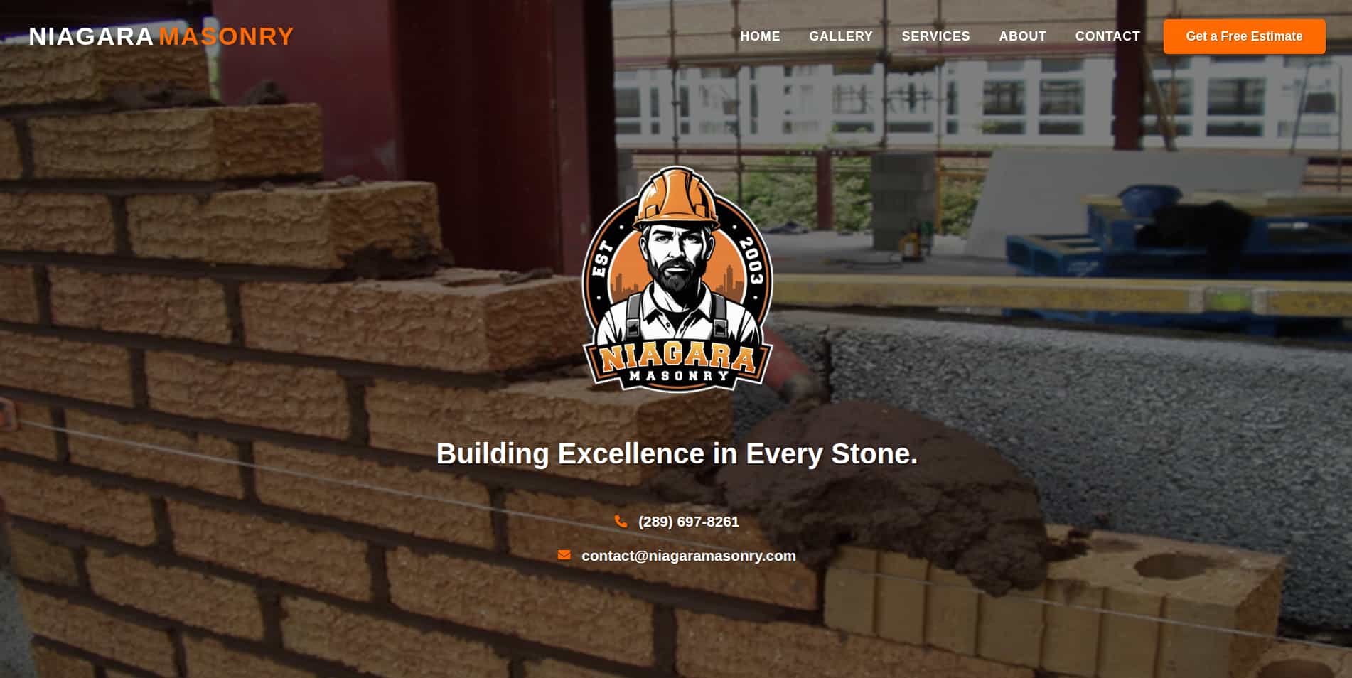 Niagara Masonry website front page
