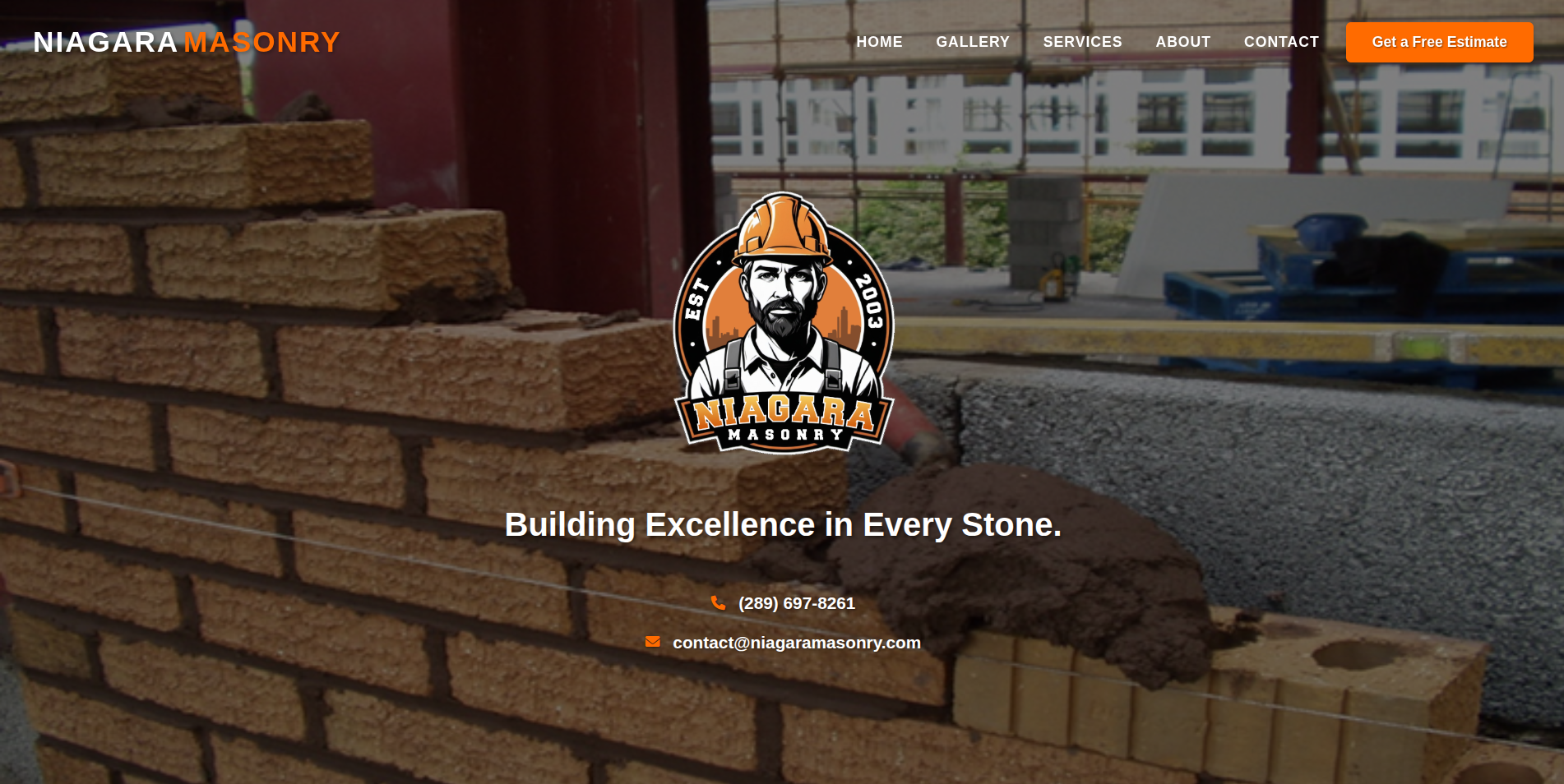 Niagara Masonry website front page